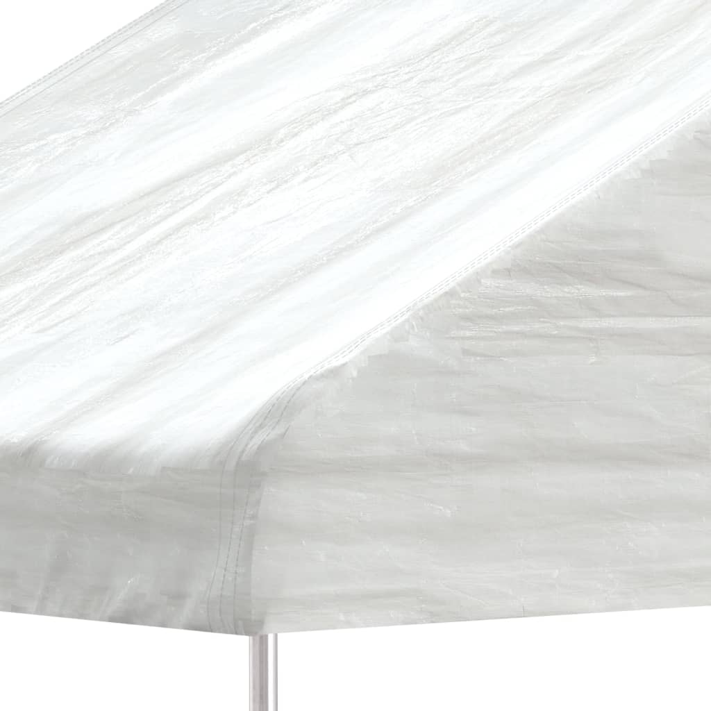 pavillon med tag 20,07x5,88x3,75 m polyethylen hvid
