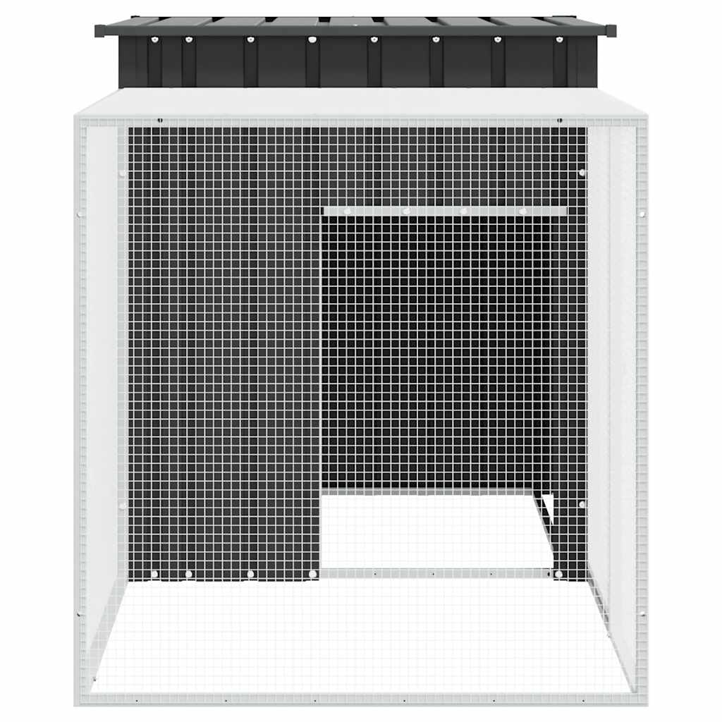 kaninbur 200x91x100 cm galvaniseret stål antracitgrå