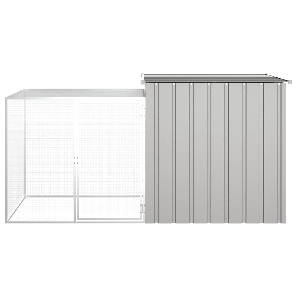kaninbur 200x91x100 cm galvaniseret stål grå