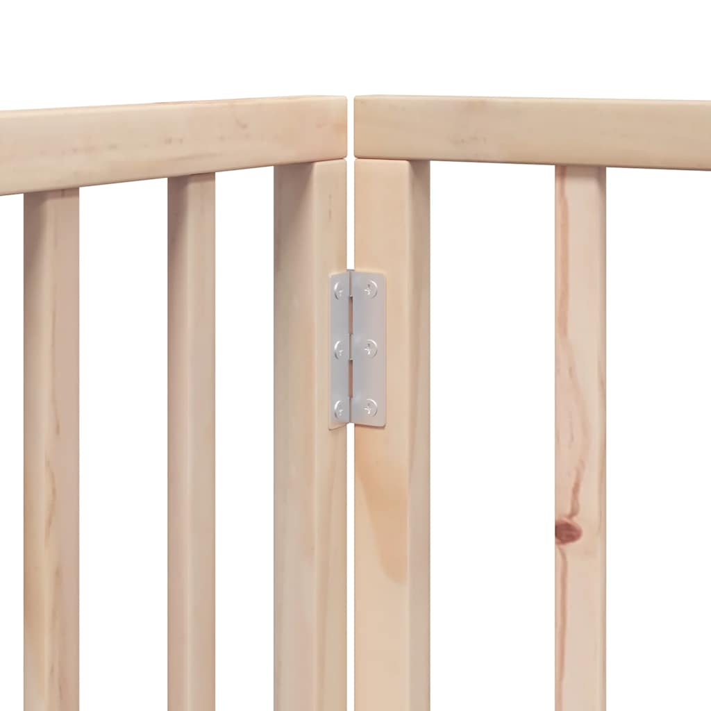 hundelåge med dør 12 paneler 750 cm foldbar poppeltræ