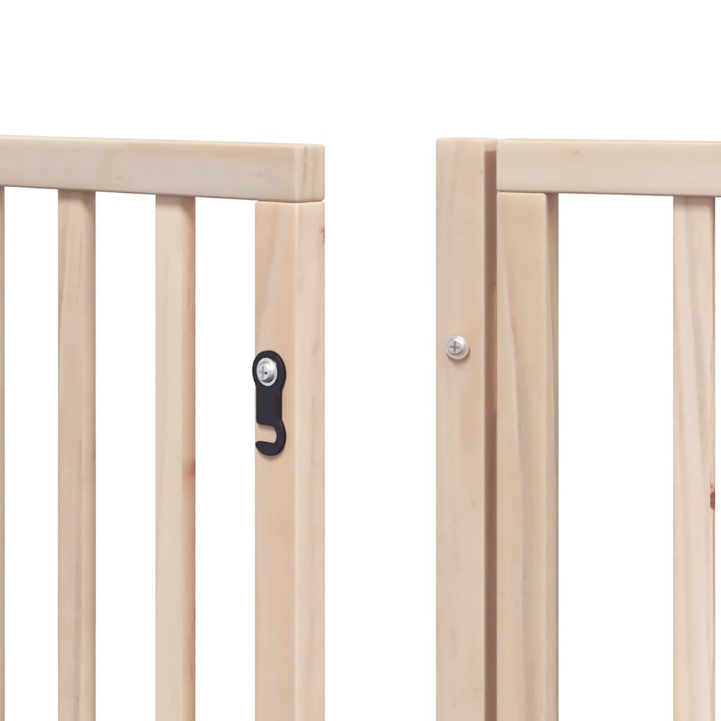 hundelåge med dør 12 paneler 750 cm foldbar poppeltræ