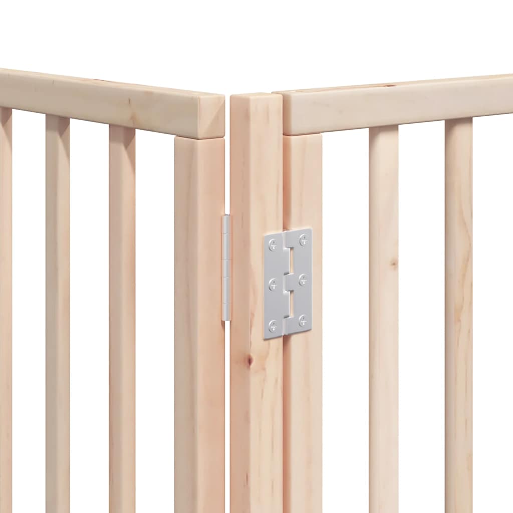 hundelåge med dør 12 paneler 750 cm foldbar poppeltræ