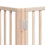 hundelåge med dør 12 paneler 750 cm foldbar poppeltræ