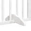hundelåge med dør 15 paneler 750 cm foldbar poppeltræ hvid