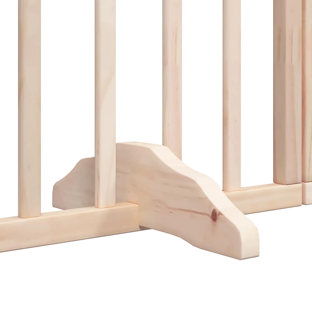 hundelåge med dør 6 paneler 480 cm foldbar poppeltræ