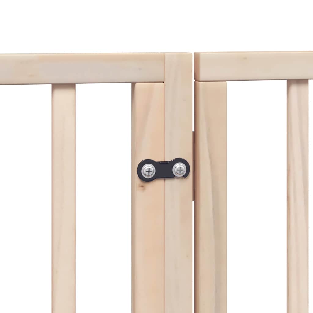 hundelåge med dør 6 paneler 480 cm foldbar poppeltræ