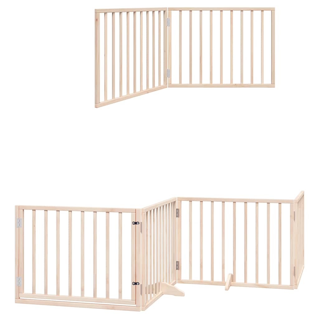 hundelåge med dør 10 paneler 800 cm foldbar poppeltræ