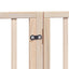 hundelåge med dør 12 paneler 960 cm foldbar poppeltræ