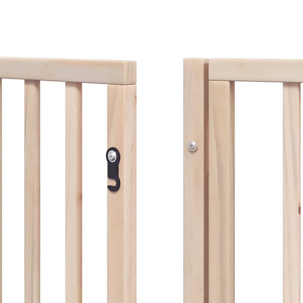 hundelåge med dør 6 paneler 480 cm foldbar poppeltræ