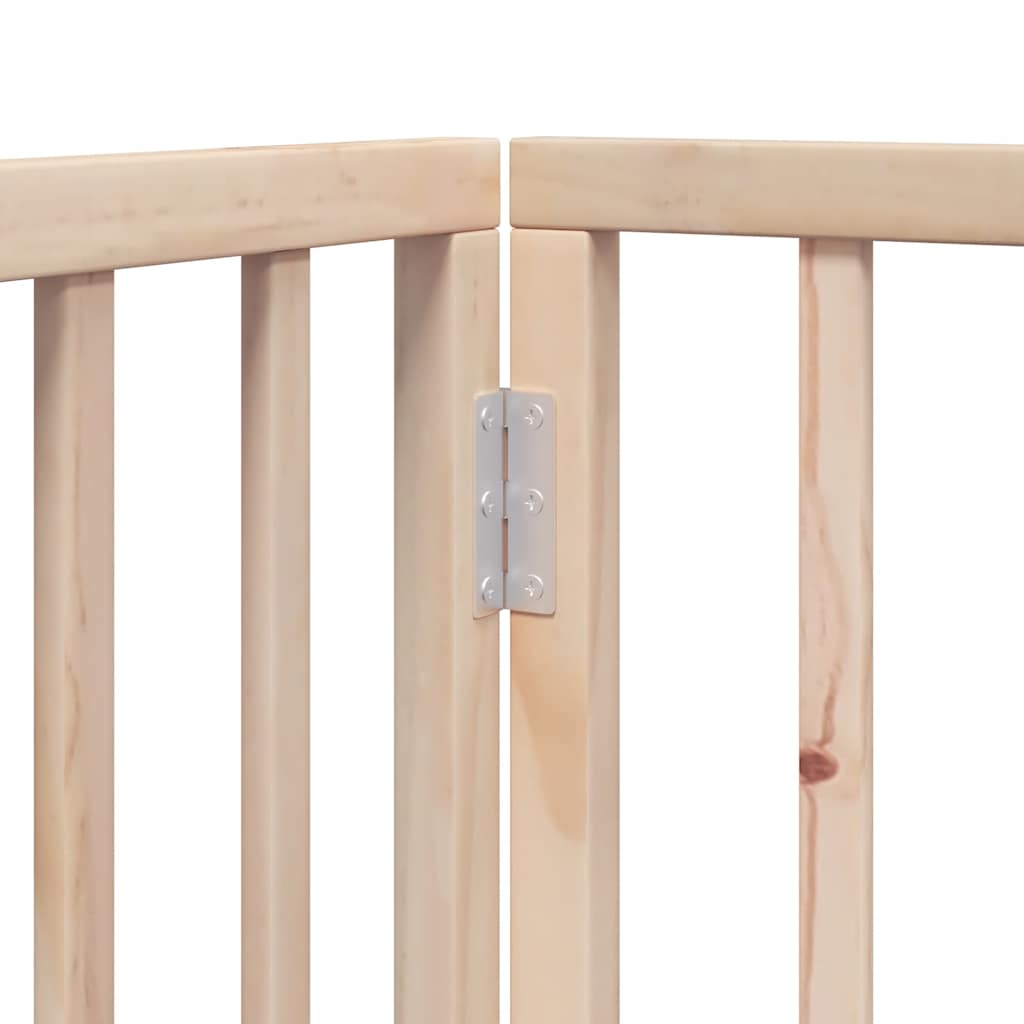 hundelåge med dør 12 paneler 960 cm foldbar poppeltræ