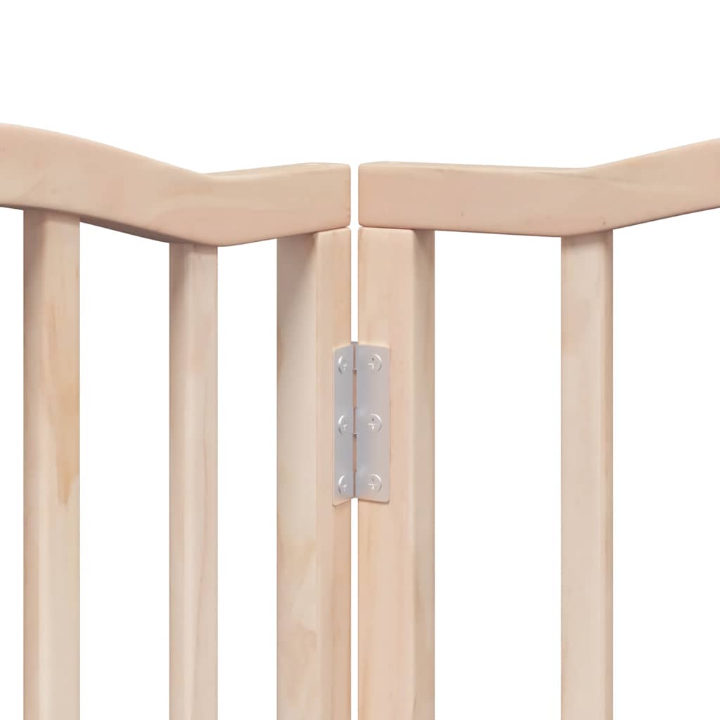 hundelåge med dør 12 paneler 750 cm foldbar poppeltræ