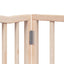 hundelåge med dør 8 paneler 640 cm foldbar poppeltræ