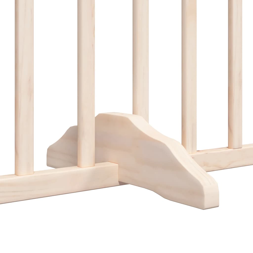 hundelåge med dør 12 paneler 960 cm foldbar poppeltræ