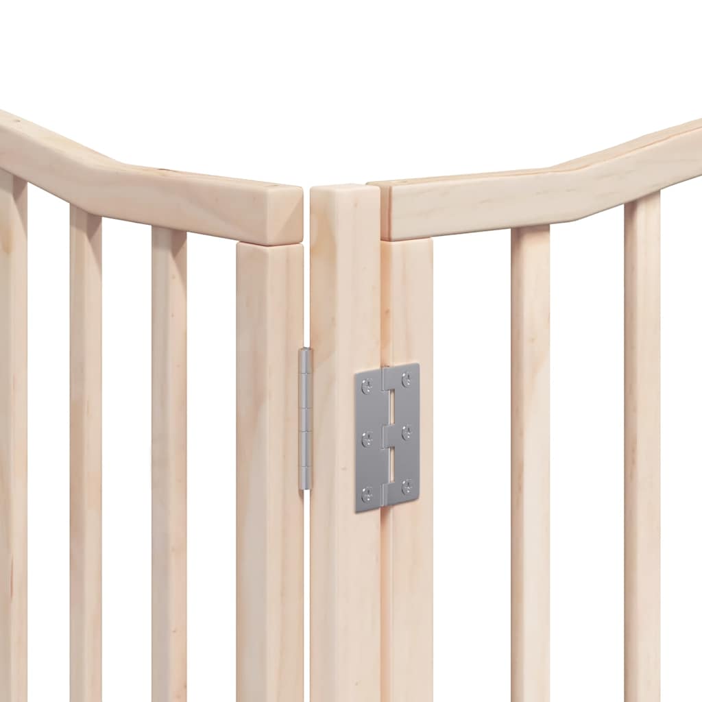 hundelåge med dør 12 paneler 960 cm foldbar poppeltræ