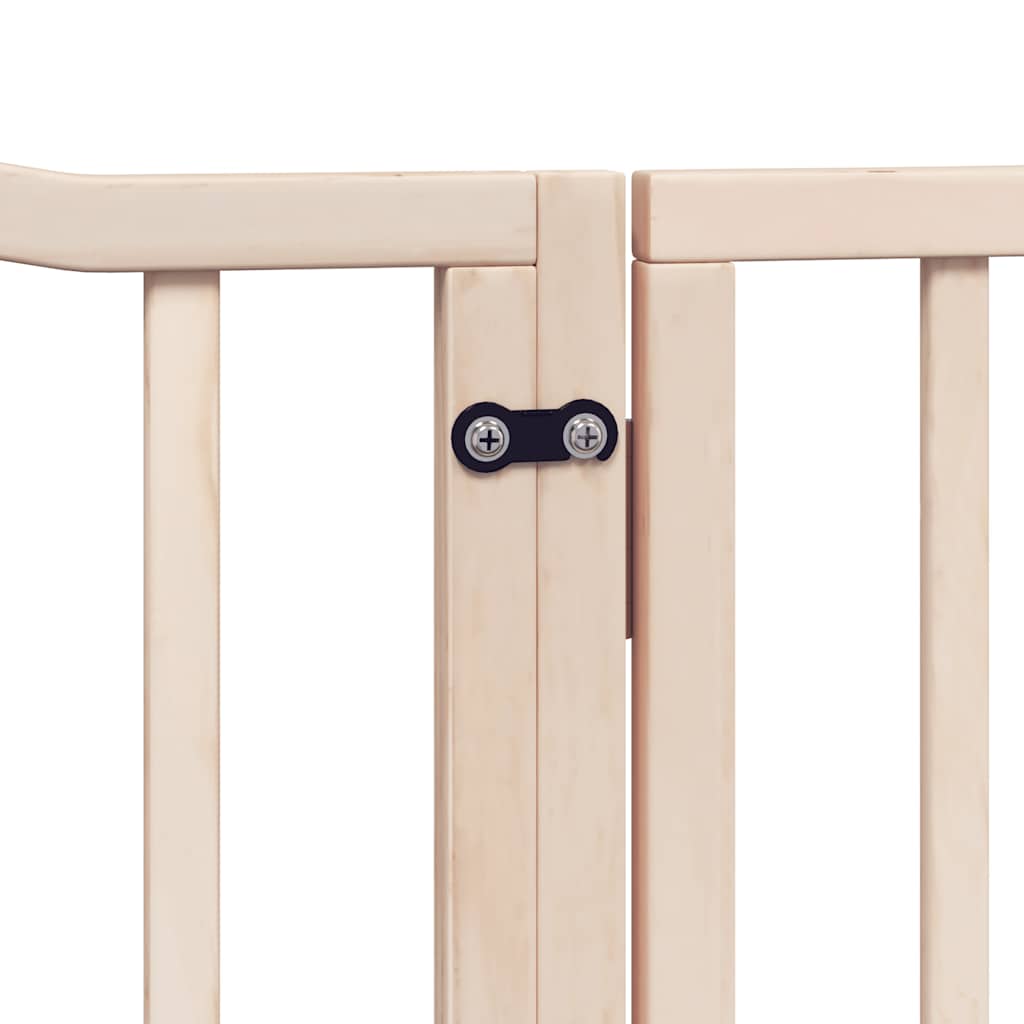 hundelåge med dør 12 paneler 960 cm foldbar poppeltræ