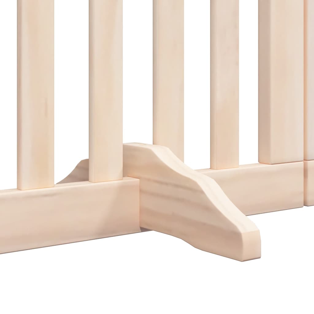 hundelåge med dør 12 paneler 750 cm foldbar poppeltræ