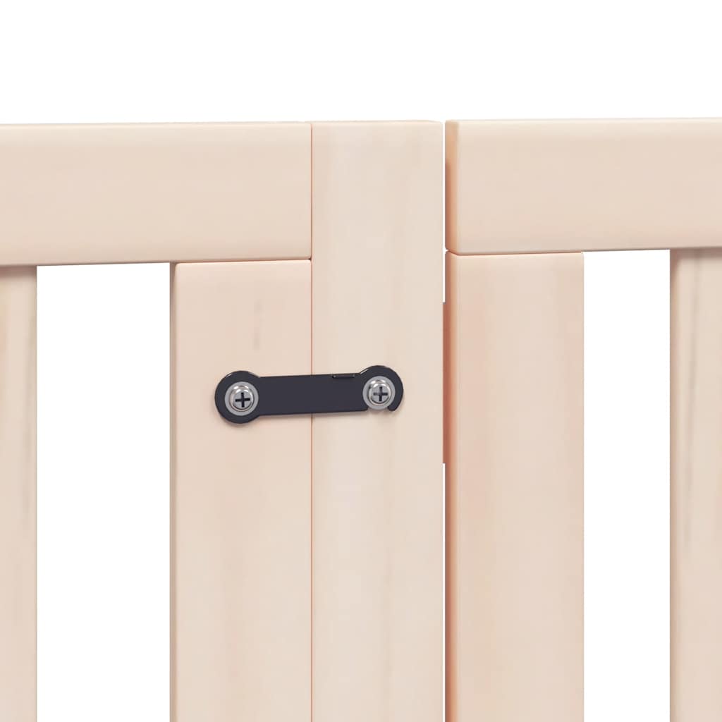 hundelåge med dør 12 paneler 750 cm foldbar poppeltræ
