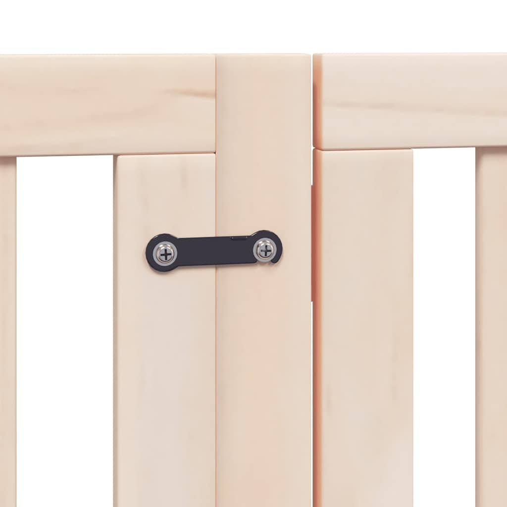 hundelåge med dør 12 paneler 750 cm foldbar poppeltræ