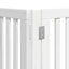 hundelåge med dør 15 paneler 750 cm foldbar poppeltræ hvid