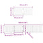 hundelåge med dør 6 paneler 480 cm foldbar poppeltræ