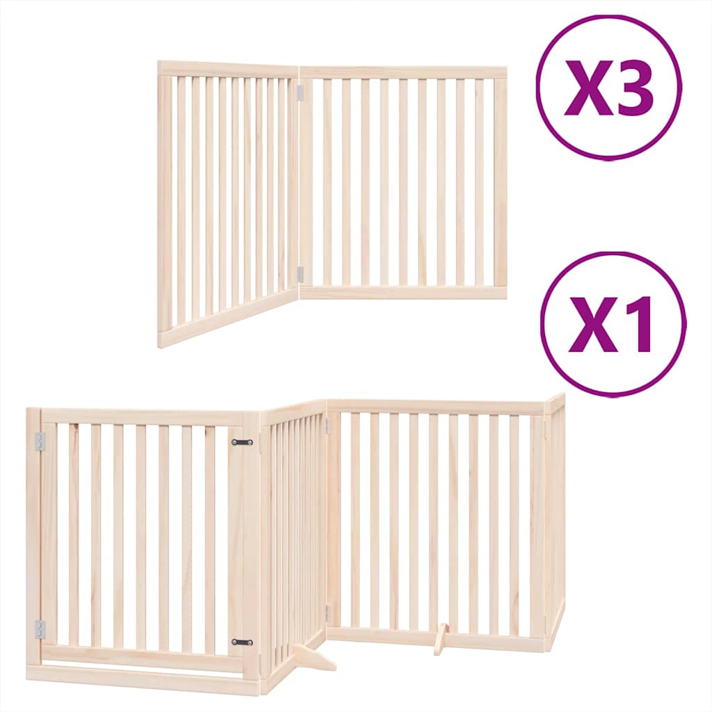 hundelåge med dør 10 paneler 800 cm foldbar poppeltræ