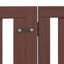 hundelåge med dør 8 paneler 640 cm foldbar poppeltræ brun
