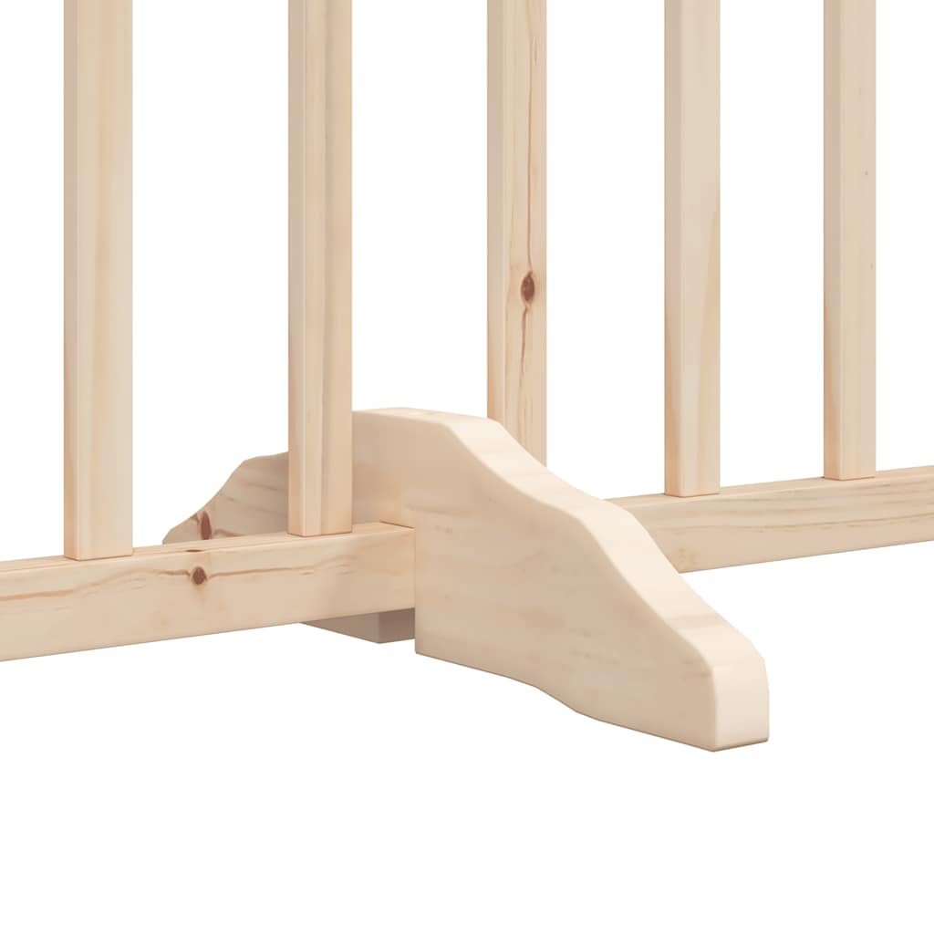 hundelåge med dør 6 paneler 480 cm foldbar poppeltræ