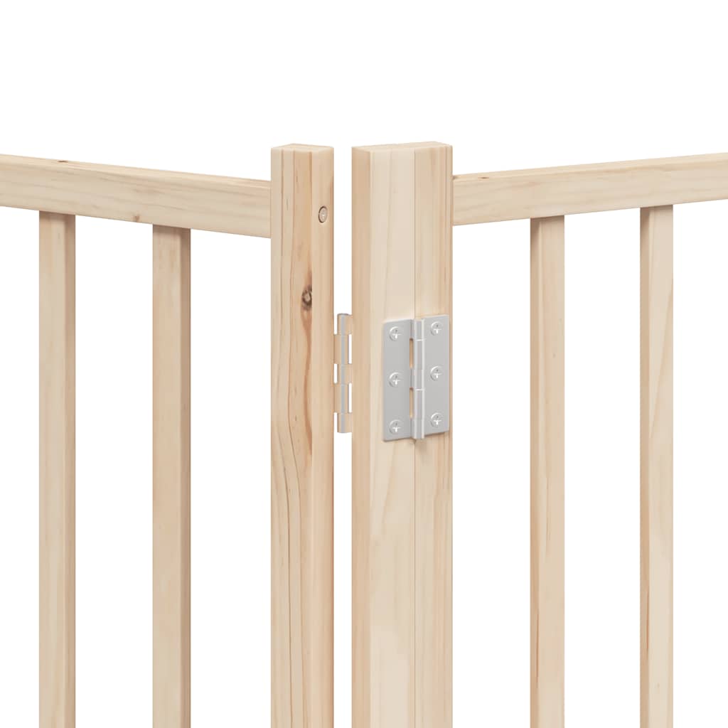 hundelåge med dør 10 paneler 800 cm foldbar poppeltræ