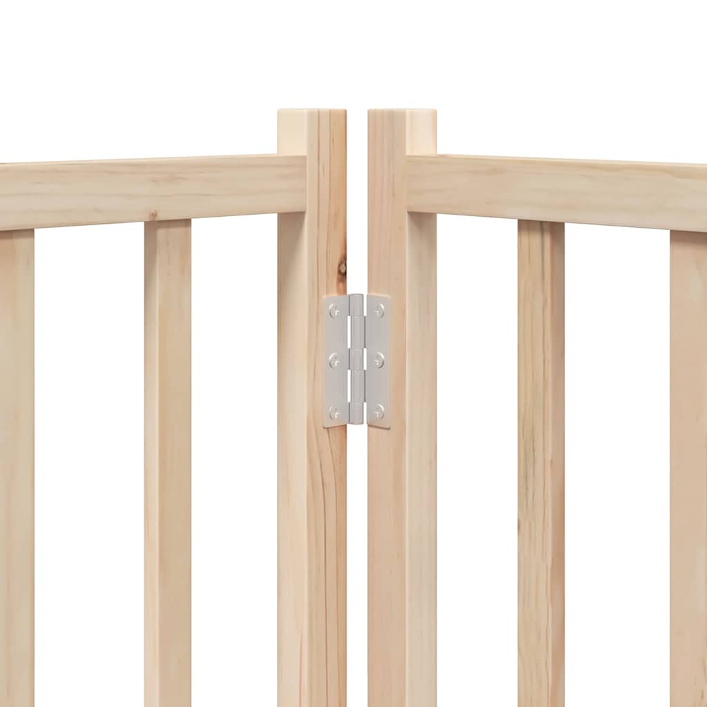 hundelåge med dør 12 paneler 960 cm foldbar poppeltræ