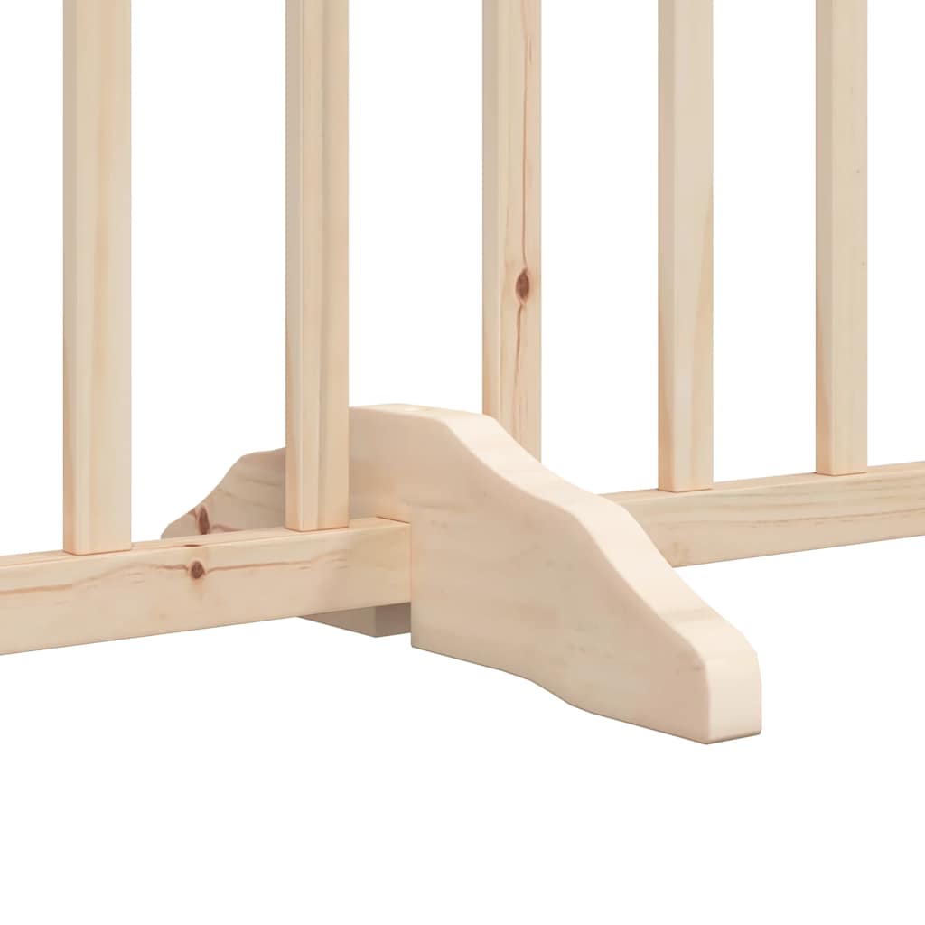 hundelåge med dør 6 paneler 480 cm foldbar poppeltræ
