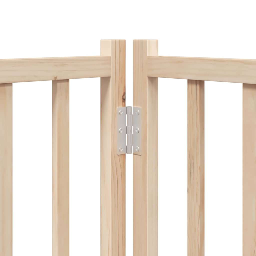 hundelåge med dør 6 paneler 480 cm foldbar poppeltræ