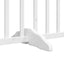 hundelåge med dør 8 paneler 640 cm foldbar poppeltræ hvid