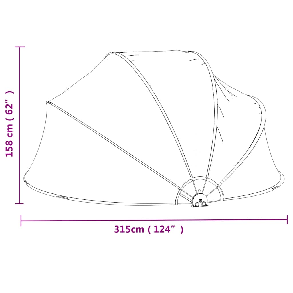 poolkuppel 315x158 cm PVC