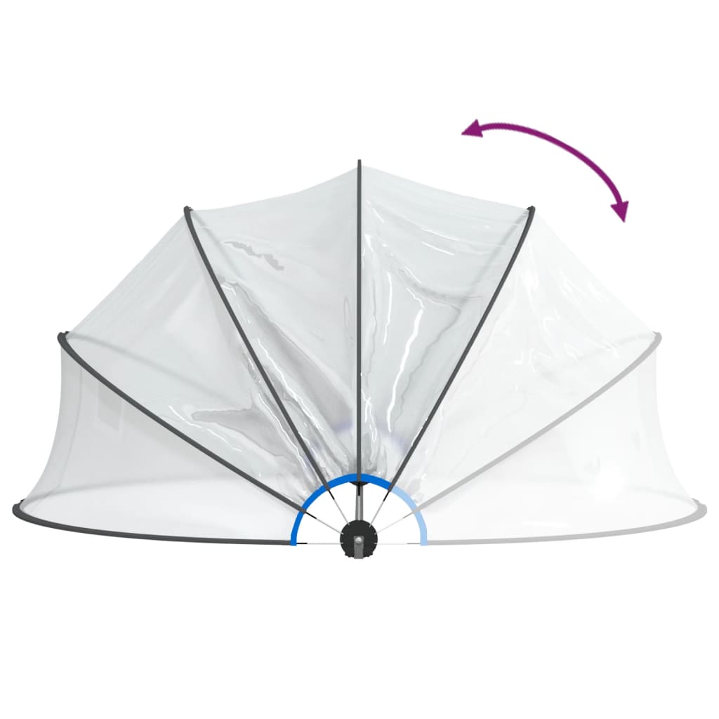 poolkuppel 376x188 cm rund PVC