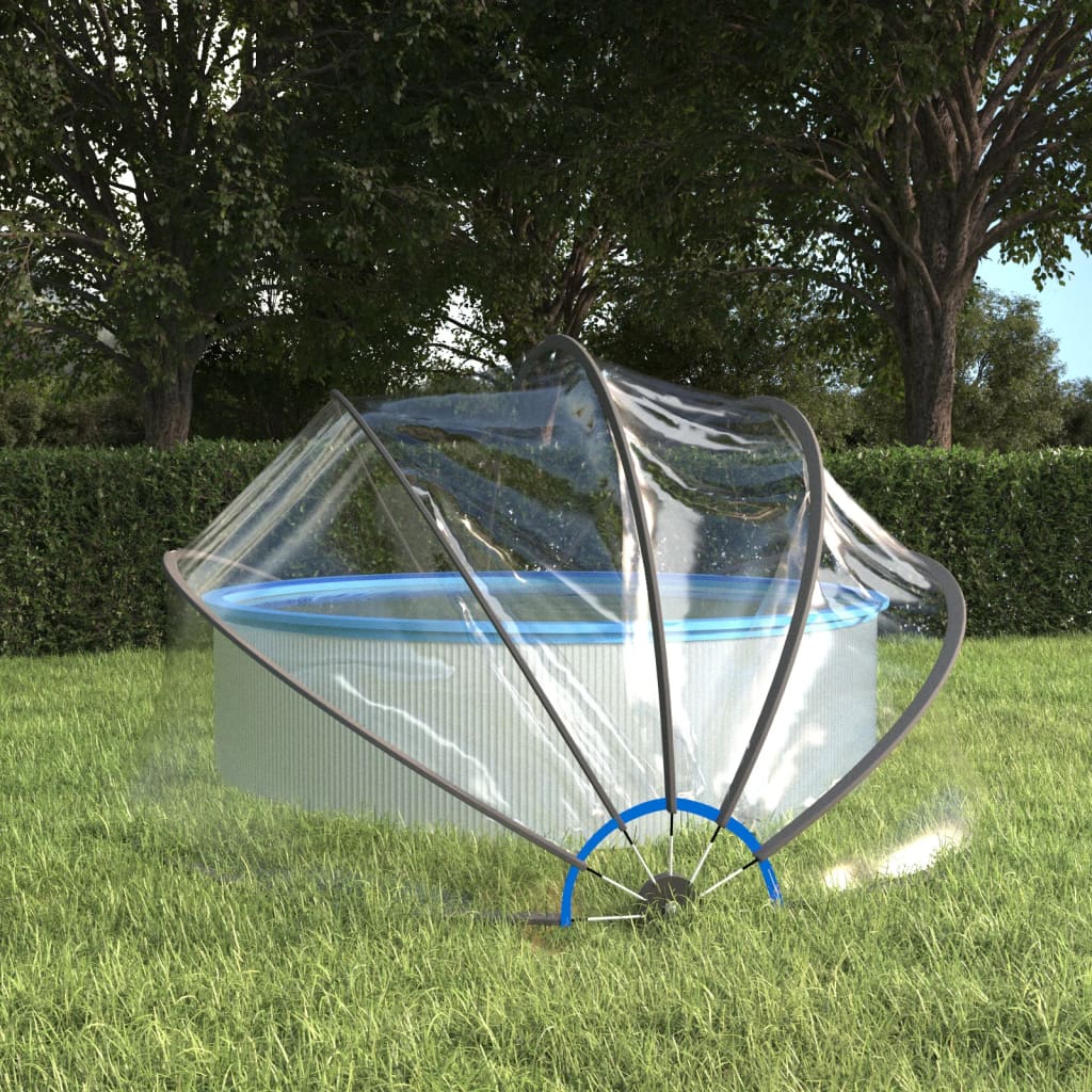 poolkuppel 376x188 cm rund PVC