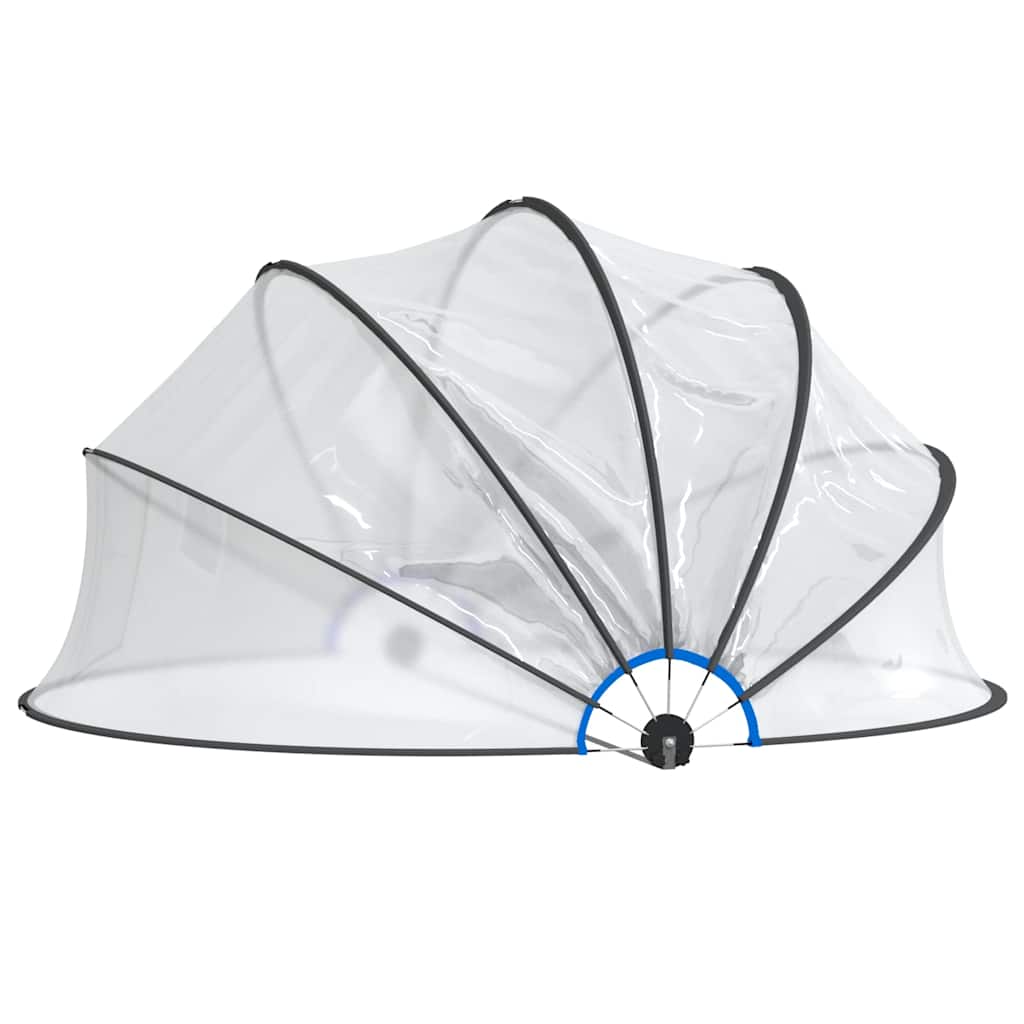 poolkuppel 406x203 cm rund PVC