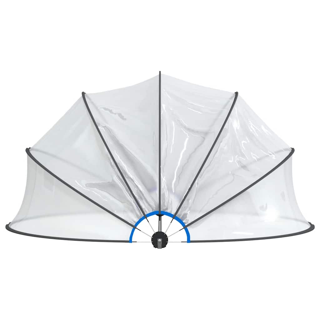 poolkuppel 406x203 cm rund PVC