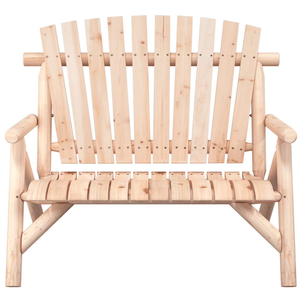 2-personers havebænk 119x85x98 cm massivt grantræ