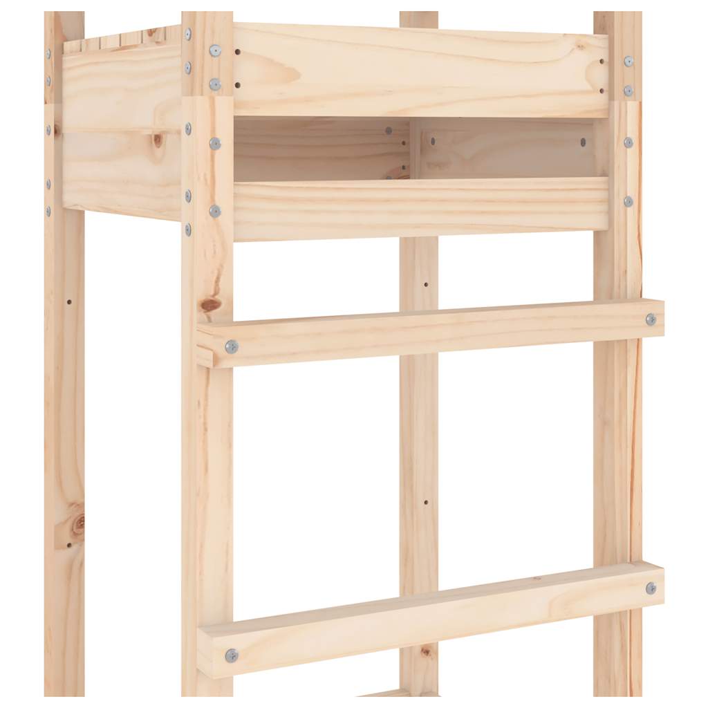 legetårn 52,5x46,5x206,5 cm massivt fyrretræ