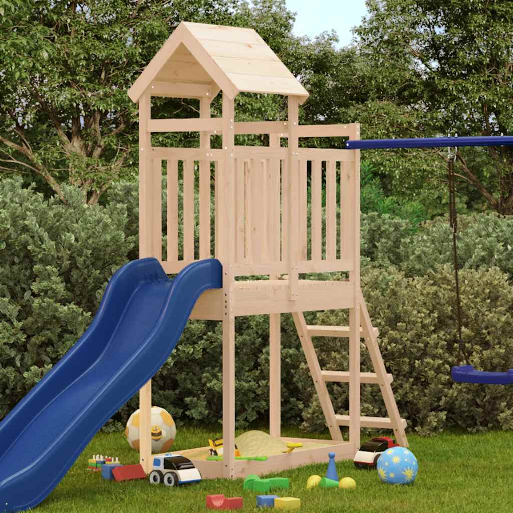 udendørs legesæt 53x110x214 cm massivt fyrretræ