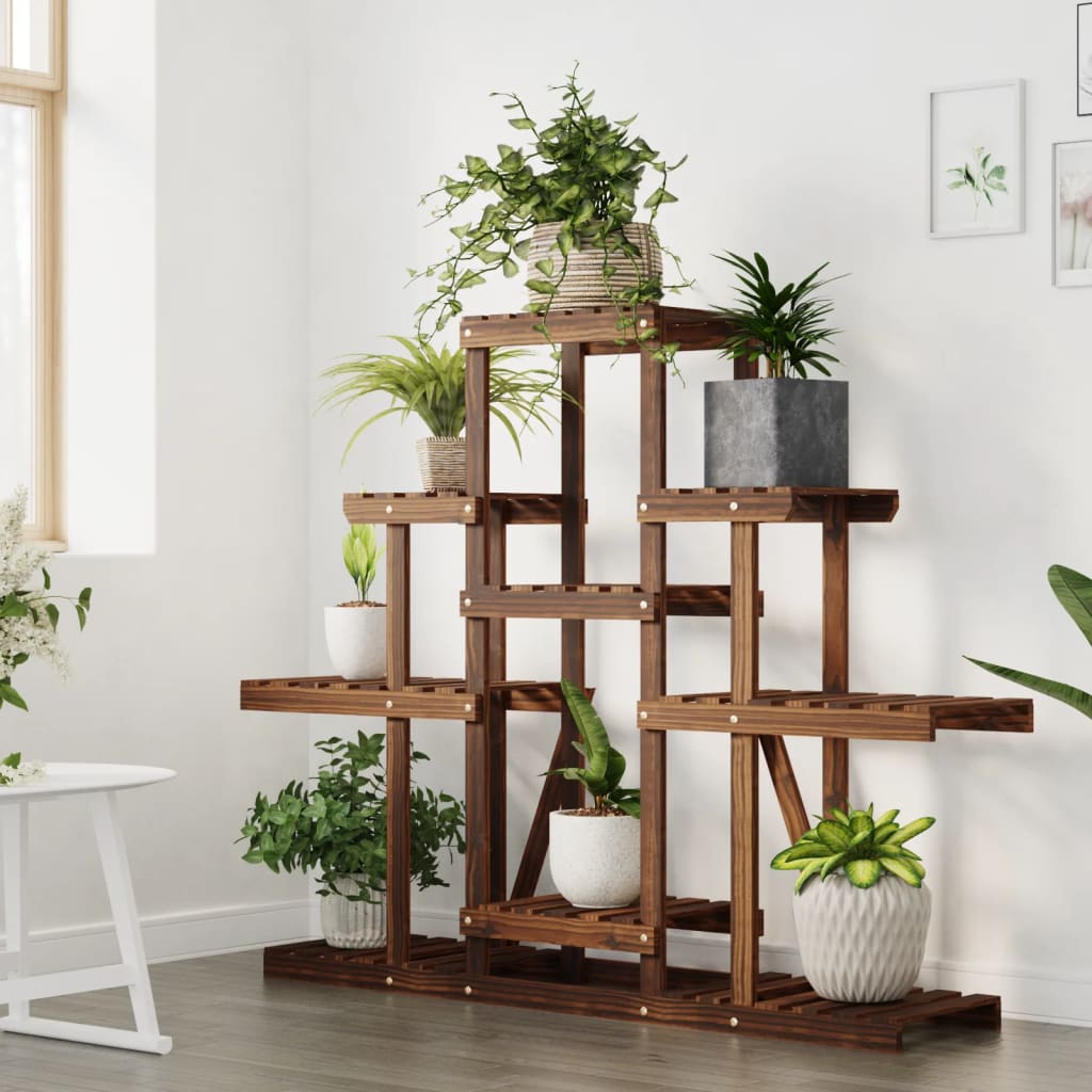 blomsterstativ 110x25x98 cm massivt fyrretræ