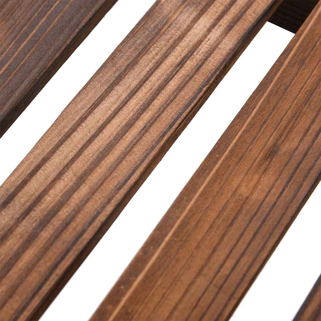 blomsterstativ med hjul 110x25x101 cm massivt fyrretræ