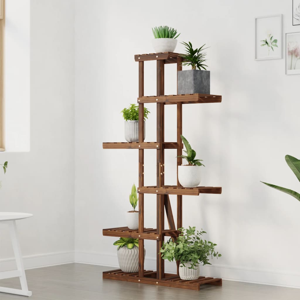 blomsterstativ 175x25x140,5 cm massivt fyrretræ