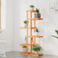 blomsterstativ 75x25x140,5 cm massivt fyrretræ