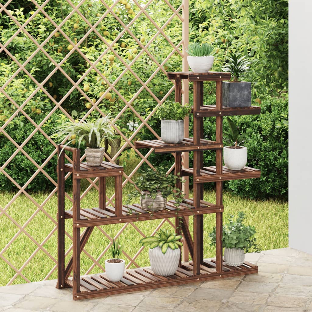 blomsterstativ 110x25x111 cm massivt fyrretræ