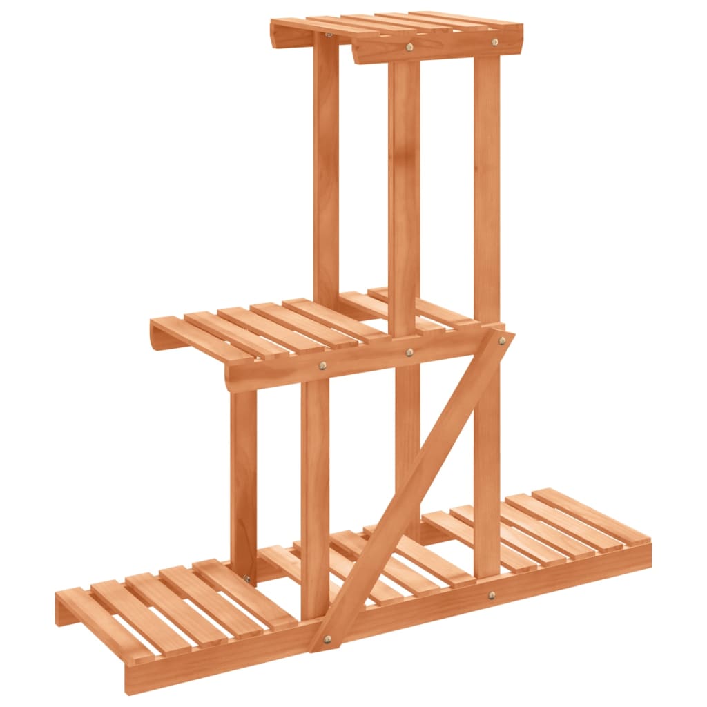 blomsterstativ 81x25x75,5 cm massivt fyrretræ