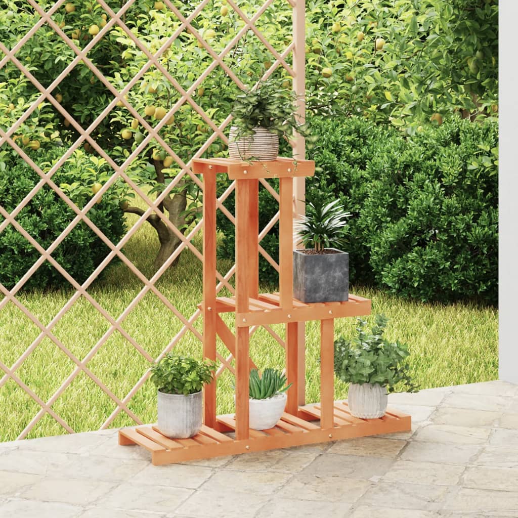 blomsterstativ 81x25x75,5 cm massivt fyrretræ