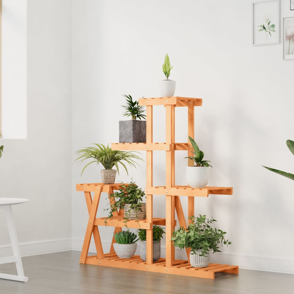 blomsterstativ 95x25x96 cm massivt fyrretræ