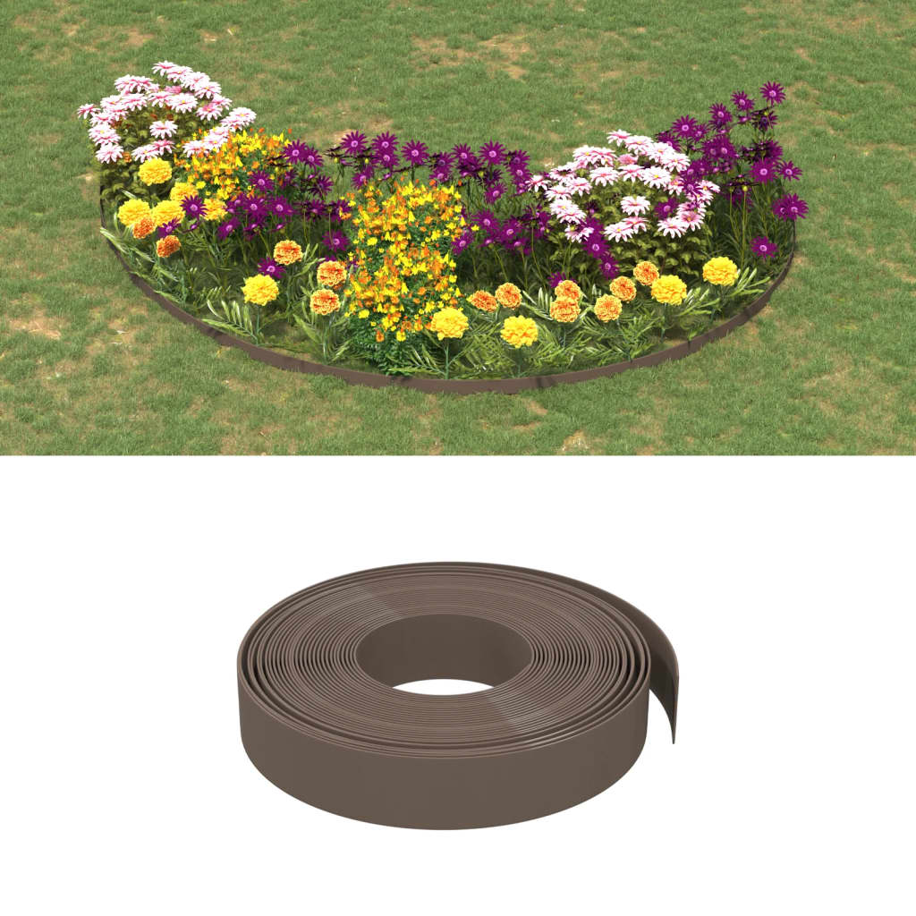 græskanter 3 stk. 10 m 10 cm polyethylen brun