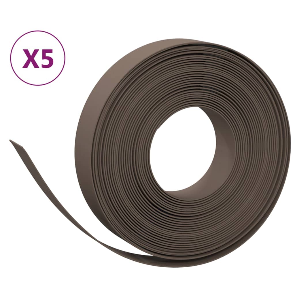 græskanter 5 stk. 10 m 10 cm polyethylen brun
